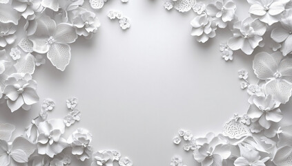 Elegant white floral arrangement.  A delicate and sophisticated design, perfect for wedding invitations or elegant branding.