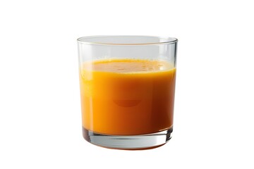 orange juice glass isolated on transparent background