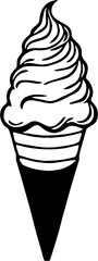 ice cream silhouette on white background
