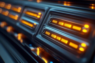 Futuristic Glowing Lines An Abstract Exploration of Light and Metallic Textures