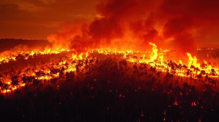 Fototapeta premium Forest Blaze Inferno