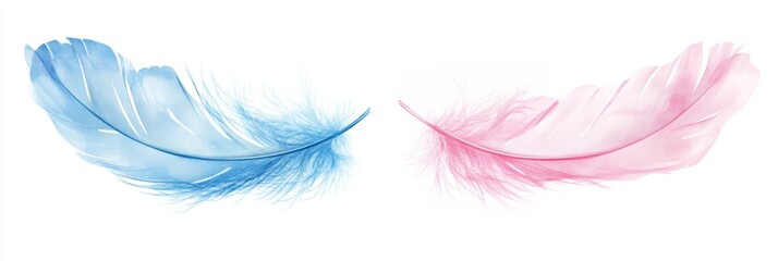 Obraz premium Delicate, contrasting feathers