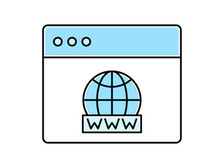 Web Browser icon. Programming icon and symbol. Programming elements. Simple flat vector icon.