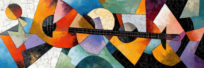 Harmonic Abstraction, A Colorful Guitar Composition in Geometric Forms