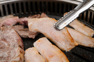 Pork on the grill
