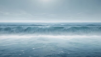 Fototapeta premium Subtle blue wash, textured watercolor Ocean-like serenity , element, sky, abstract watercolor