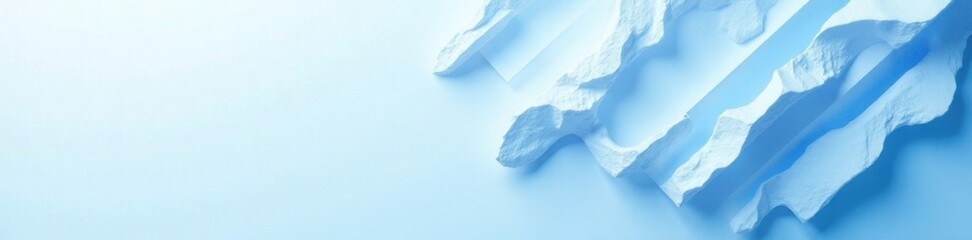 Obraz premium Textured white layers in geometric shapes create abstract background with blue hue, triangles, diamonds