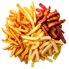 Golden and Red French Fries Delicious Snack Food