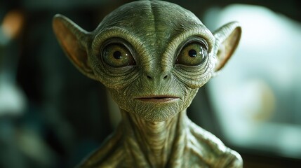 Close-up Portrait of a Fictional Alien Creature