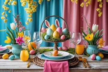 Elegant Easter Dinner Menu Ideas with Vibrant Decor and Stylish Ambiance