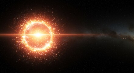 Fiery Stellar Explosion in Deep Space: A Cosmic Inferno of Light and Energy