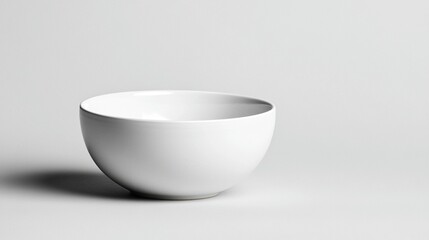 Empty White Bowl on Table