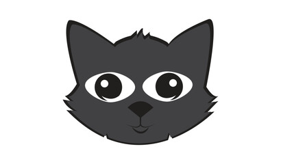 Cat emoji icon vector image.