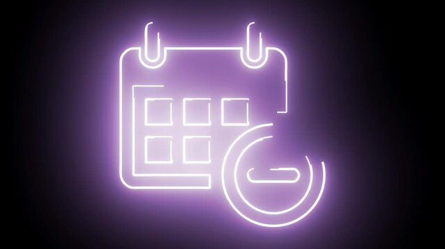universal web icon neon animation