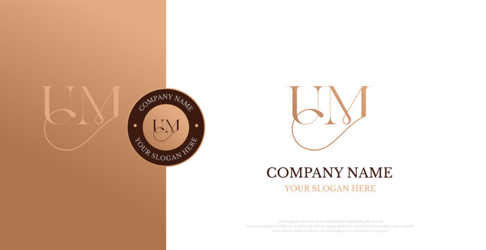Initial UM Logo Design Vector 