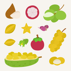 Indonesian Fruit Clipart Vector