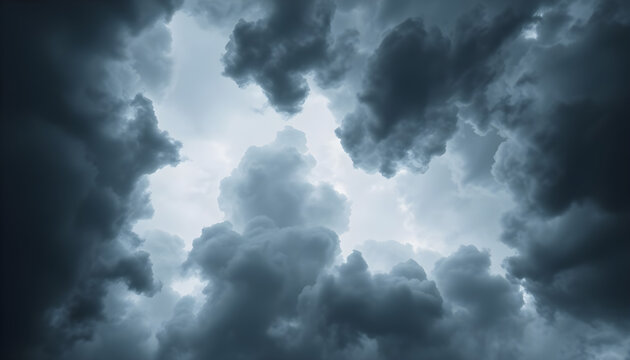 cloudy sky filled with lots of dark clouds