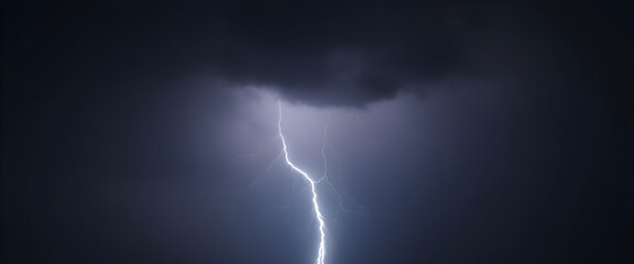 lightning bolt is seen in the dark sky