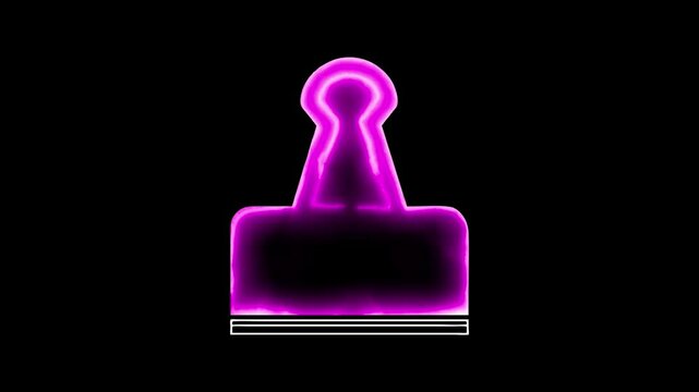 universal web icon neon animation