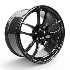 Obraz premium Modern car wheel isolated on white background.