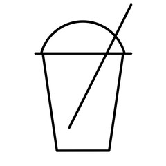 illustration of a cup in outline style. This drawing represents a cup, perfect for drinks like coffee, tea, or water. The design makes it ideal for use in food, beverage, or hospitality-themed project