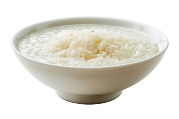 Rice Porridge in White Bowl Delicious Congee Cuisine Classic Asian Comfort Food Breakfast Cereal Nutrition