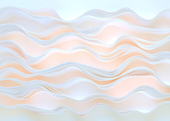 Abstract paper waves creative studio digital art soft tones close-up view flowing forms for artistic inspiration	