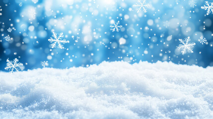 Naklejka premium Snowy serenity in a quiet winter scene, where gentle flakes whisper peace