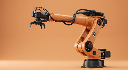 Fototapeta premium robotic hand holding a digital tablet