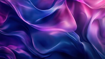 Obraz premium Abstract image of flowing purple and pink fabric with soft lighting and a smooth texture. The image evokes a sense of fluidity and serenity