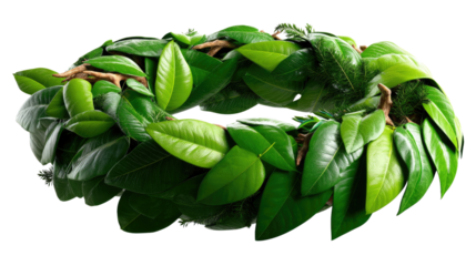 Laurel Wreath: A beautifully crafted laurel wreath symbolizing victory, honor, and achievement, rendered in photorealistic detail.