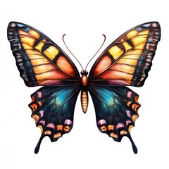 Colorful butterfly, detailed wings