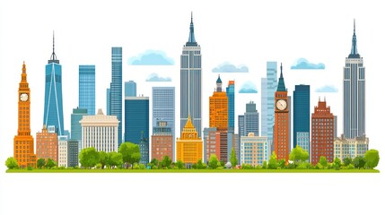 Fototapeta premium City Skyline View