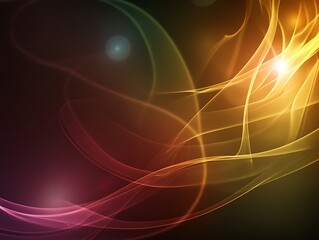 Abstract Gradient Waveforms on Dark Background with Light Flares Design