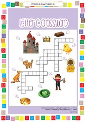 Worksheets for children – kids activity – crosswords