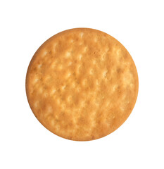 round biscuit isolated on white background