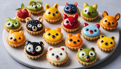 Adorable Animal-Shaped Fruit Tarts A Delightful Dessert Recipe