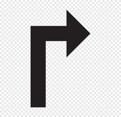 Right arrow pointing. U turn Arrow sign and symbols. © BEST TOP CRAFT