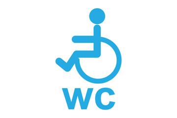 handicapped access sign or symbol flat icon