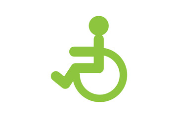 handicapped access sign or symbol flat icon
