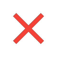 Obraz premium red cross mark