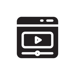 Obraz premium video advertisement glyph