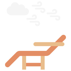 Breeze flat color, mini illustration icon, related to relaxation, spa, wellness and more. Vector EPS 10 for modern concept, print, UI, UX kit, web and app development