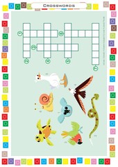 Worksheets for children – kids activity – crosswords