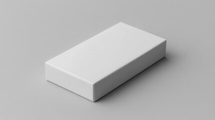 Blank white box on a gray surface