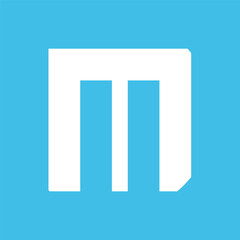 M Letter Grid Logo Design