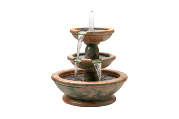 Three Tiered Stone Water Fountain Cascading Water Relaxation