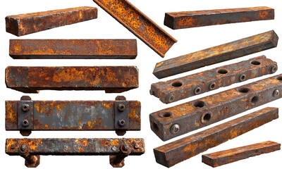 Rusty Metal PNG for Industrial and Vintage Design Elements Transparent Background