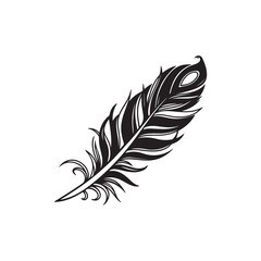 Obraz premium Fluffy feather silhouette