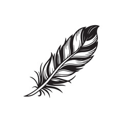 Fototapeta premium Fluffy feather silhouette